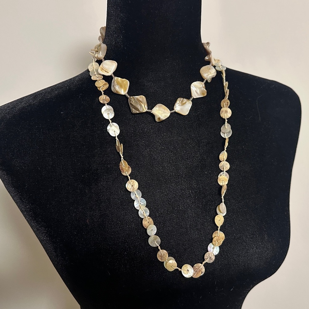 Set of Two Vintage Shell Necklaces